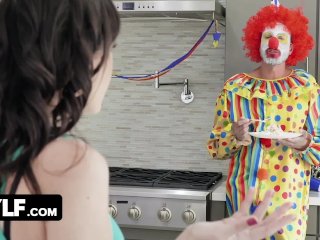 Mylf - Lucky Dude Whips Out His Huge Throbbing Cock And Makes Thirsty Milf Gobble On It