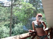 Preview 2 of Smoking topless at cottage 💦🔥💋