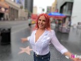Redhead mom shows herself in Hollywood and gets a hard shafting!