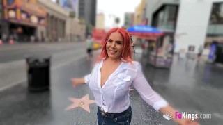 Redhead Mom Appears In Hollywood And Receives A Hard Shafting