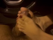 Preview 3 of Public Footjob in Car