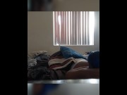 Preview 1 of Brothers baby mama moaning on the dick
