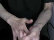 Preview 4 of Hand fetish and intense night sounds【ASMR veiny hands】