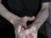Preview 6 of Hand fetish and intense night sounds【ASMR veiny hands】
