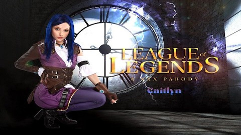 Petite Ailee Anne as LEAGUE OF LEGENDS CAITLYN Interrogates You VR Porn