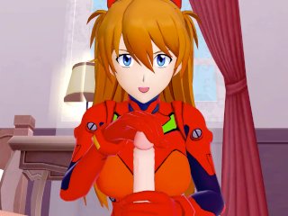 asuka evangelion, point of view, facial, hot babe
