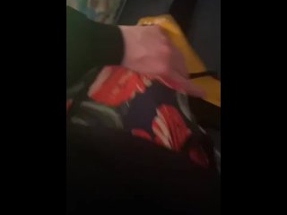 Hot white cock tease cum back