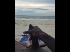 Masturbating on the beach