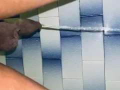 Quality Uncut dick piss from behind pissing capture 