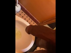 Peeing while getting hard is hard