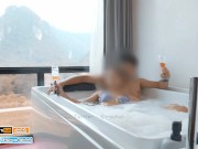 Preview 2 of Hot girl getting fucked in bath - Romantic sex - 4K THAI RISAHUB