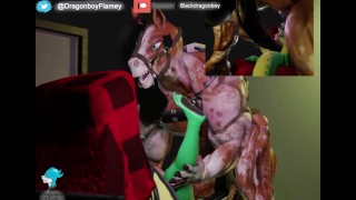 Dragonboy E Grande Cavalo Peludo Músculo Gay V1