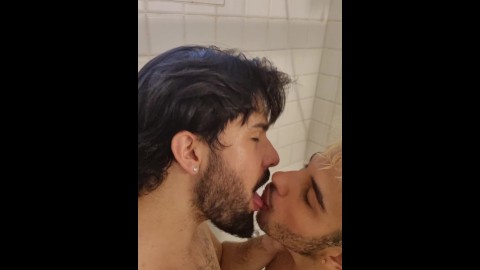 Kissing hard after facial