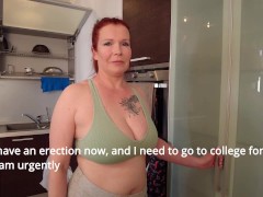 Video "Why did you take Dad's Viagra, asshole!!!"- Big Tit Step Mom helps Step Son to Cum