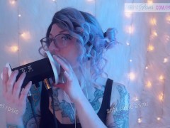 SFW ASMR - Ticklish Tongue Fluttering with Delay - PASTEL ROSIE - Twitch Streamer Youtuber Ear Tease