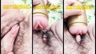 Big Clit: Fucking My New Fleshlight Until I Cum In My Tent