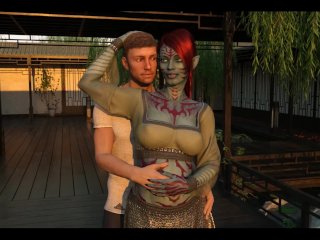 kissing, 3d game, cartoon, big boobs, romance