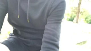 Guy Jerks Off Twice on Busy Road