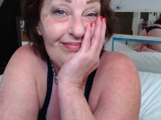 Синий комплект бюстгальтера 827 для Карлоса. Рыжеволосая PAWG Dawnskye снова кончает в эти трусики