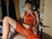 Preview 2 of Cheeky Brit Edging in Asics Wrestling Singlet