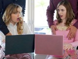 DaughterSwap - Naughty Teens River Lynn and Celestina Blooms Disciplined By Stepdads For Bad Grades