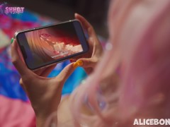 Некогерл Маструбировала на Хентай, а Кончила от Толстого Члена | AliceBong - Screenshot 2 of 16 - Big Boobs