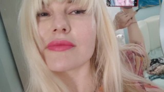 Gorgeous Blonde Masturbates On Camera