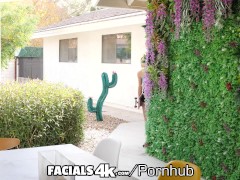 Video FACIALS4K Multiple Facials For Unruly Blonde Neighbor Trespassing