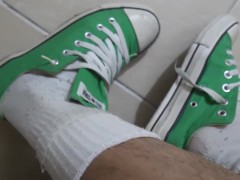GREEN CONVERSE LOW FAB