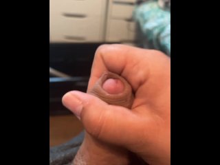 Gay Chub jerks cums and pisses