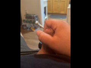 Gay Chub jerks cums and pisses