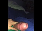 Preview 1 of Stroking with nice messy sloppy sounds and cum