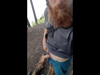 Pissing in the woods