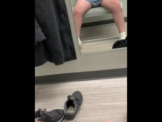 Jerk and Cum in a changing room