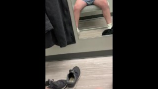 Jerk and Cum in a changing room