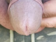 Preview 3 of Uncut cock piss close up