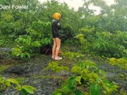 Preview 5 of Angel Fowler Training As Sex Slave in Rain Outdoors Forest