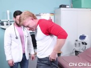 Preview 1 of Doctor James Fox seduces hairy blond patient Bennett Anthon