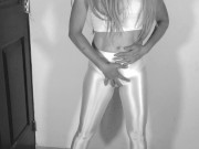 Preview 5 of SEE THROUGH MY SHINY LEGGINGS AND FUCK ME FROM BEHIND (BLACK AND WHITE)