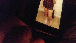 Masturbating to mirror video by @roxycums69  Part 1