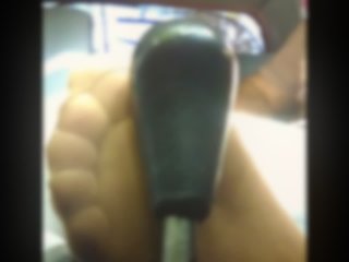 Crossdresser on pantyhose fucking with old car lever. Cumshot on car wearing pantyhose