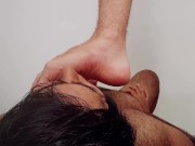Preview 4 of My Straight Friend Put His Feet On My Face And I Shot A Huge Load