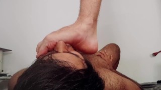 My Straight Friend Put His Feet On My Face And I Shot A Huge Load