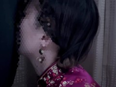 Video Female college student put on a Chinese dress and have a blowjob and cum in mouth