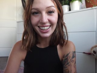 tattooed, sexy voice, brunette, talking