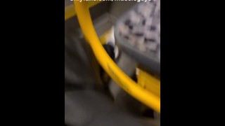 Naked jerk off in a public bus