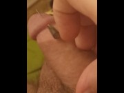 Preview 2 of Internal Stimuli for My Penis Head - Needle Pierces Its Way Out of Glans (mini-session on mobile)