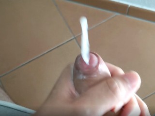 German Dirty Talk - Big Cock Masturbation with Lots of PRECUM and MOANING