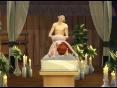 Redhead babe Fiona gets fucked on the massage table
