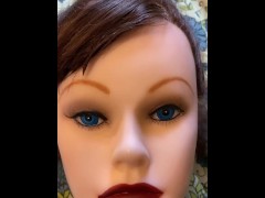 Video Face Fuck and CUM on Lucy in the Sky eating PUSSY a very Horny GINGER GAZELLI alone with her Mannequ